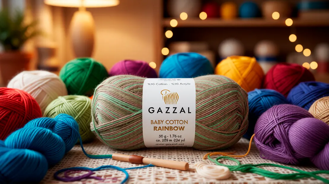 пряжа Gazzal Cotton Rainbow